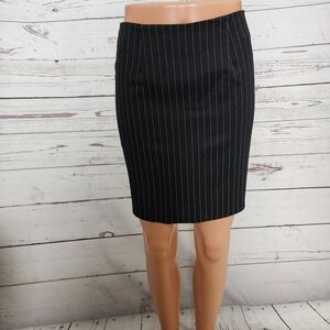 Giorgio Fiorlini Black Pinstripe Mini Skirt Size 8